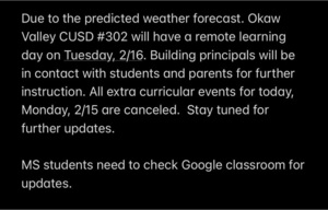 Remote Learning Day 2/16/21