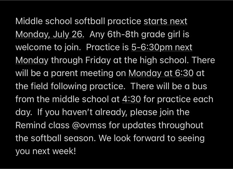 MS Softball 2021